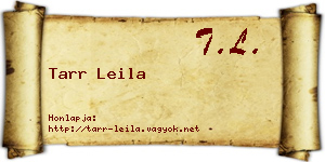Tarr Leila névjegykártya